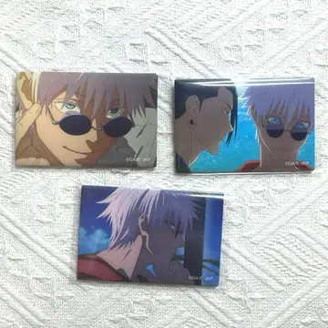 주술회전 회옥옥절 고죠 사토루 스퀘어 캔뱃지 장면 사진