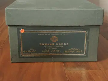 레어템 80년대 구공장 시대 구 에드워드 그린 정품 슈즈 박스 다크 그린