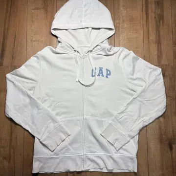 gap 후드티 풀 집업 화이트 M y2k 위시코어