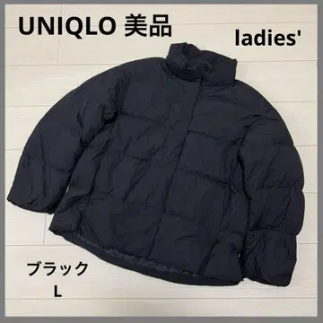 유니클로 파우더 소프트 다운 자켓 여성용 L 블랙 새상품급