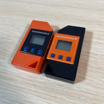 디지몬 트윈 L R 세트 당시물 레어 오렌지 블랙 현상품