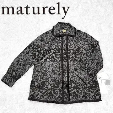 새상품 maturely BEAMS 플라워 자카드 프린지 자켓 사이즈 1