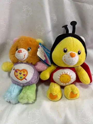케어베어 무당벌레 봉제 인형 팬샤인베어 워크 오브 하트베어