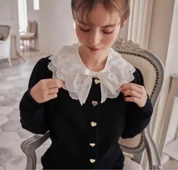 treat urself 하트 버튼 니트 가디건