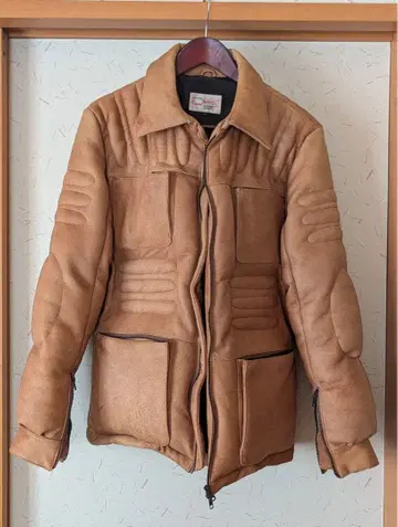 레어 새상품급 Y2LEATHER 천연 가죽 다운 자켓