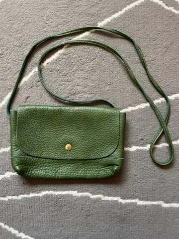 TIDEWAY Green 가죽 숄더백