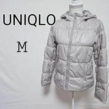 UNIQLO 후드 부착 패딩 자켓 M 그레이