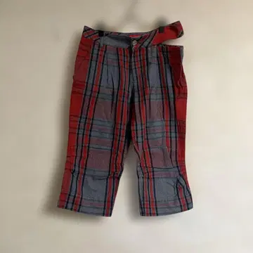 비비안 체크 단장 팬츠