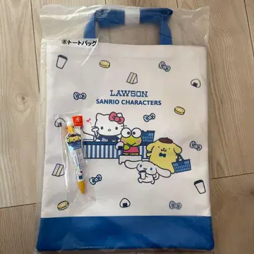 로손 산리오 제일복권 토트백 산리오 캐릭터즈 볼펜