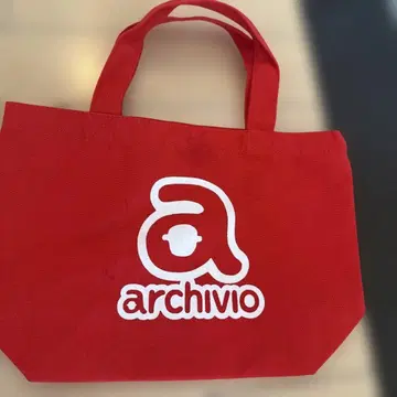 빨간색 archivio 토트백
