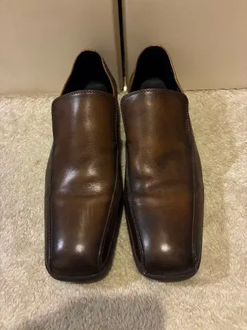 whoop-de-doo 가죽 슬립온 브라운 갈색 25 비즈니스