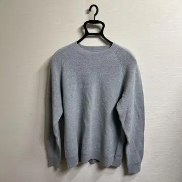 무인양품 그레이 크루넥 니트 스웨터