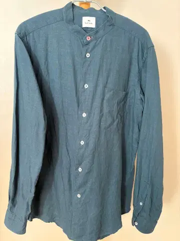 PS Paul Smith 린넨 100% 밴드 카라 셔츠 L