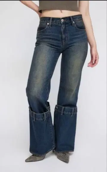 LAGUA GEM LEG COVER DESIGN 데님 플레어