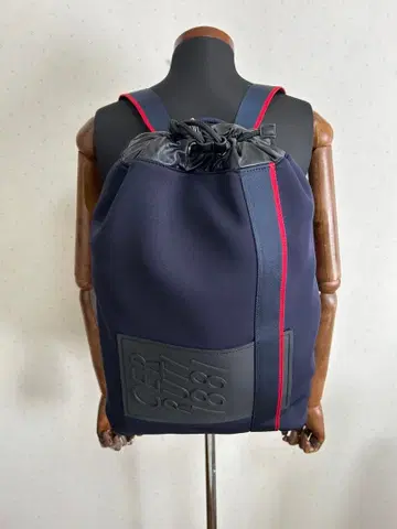 CERUTTI 네이비 드로우 스트링 백팩