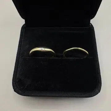 유품 정리 물품 반지 2개 세트 여성용 반지 골드 페어링