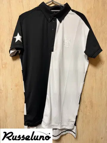 러셀노 Russeluno 골프 블랙/화이트 반절 컬러 분할