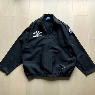 90s 파랑 택 Umbro 빈티지 드릴 탑 블랙 페인트