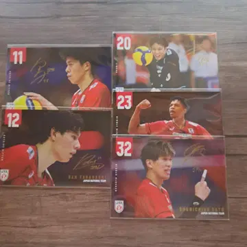 일본 대표 배구 선수 엽서 세트