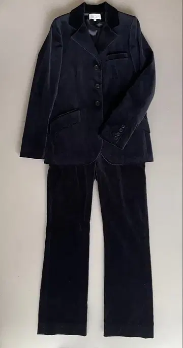 폴앤조 네이비 벨벳 수트 셋업