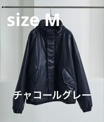오버 사이즈 안감 퀼팅 트랙 블루종 차콜 그레이