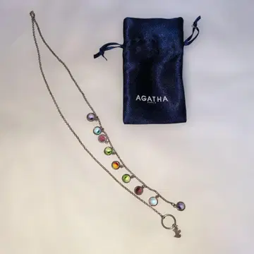 AGATHA 컬러풀 드롭 목걸이