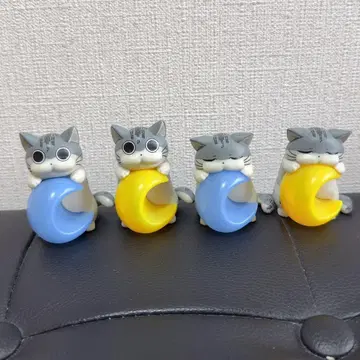 밤은 고양이와 함께 큐르가 라이트 피규어 4체 세트