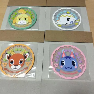 [미개봉] 모여봐요 동물의 숲 러버 코스터 4종 세트