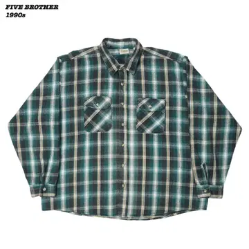 FIVE BROTHER FLANNEL SHIRTS 1990s 3XL