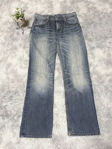 00s Y2K EDWIN 블루 립 플레어 데님 아카이브 28