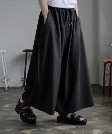 kuuupy 개더 하카마 팬츠