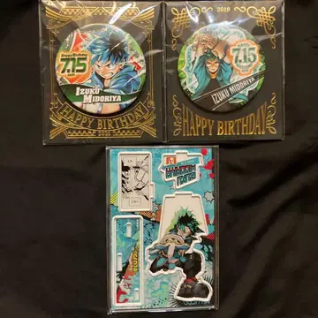 미도리야 이즈쿠 생일 아크릴 스탠드 배지 세트