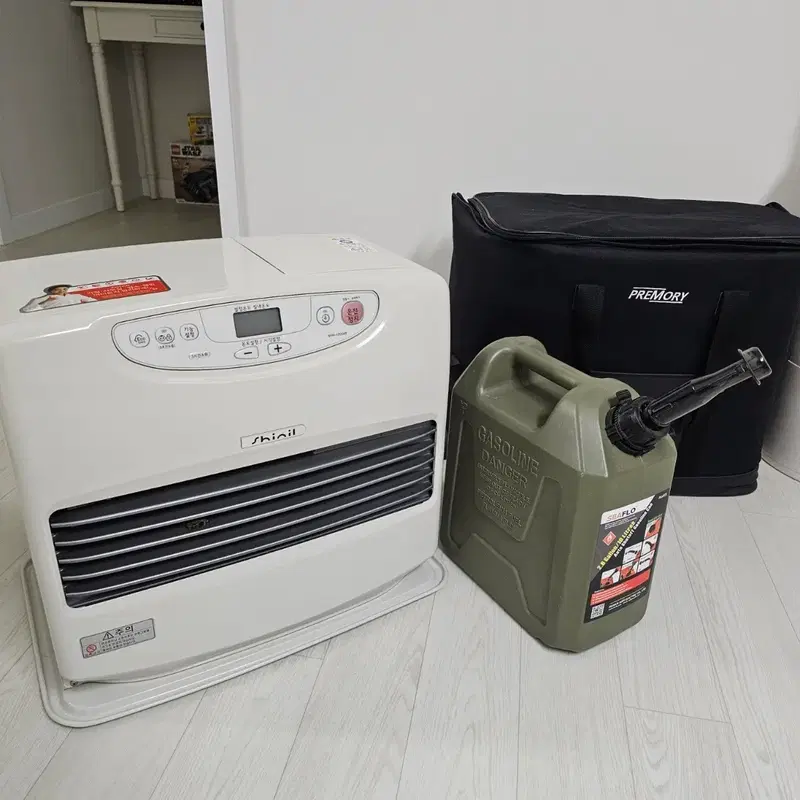 신일 팬히터 1200 아이보리 + 기름통 + 프리모리 가방 세트