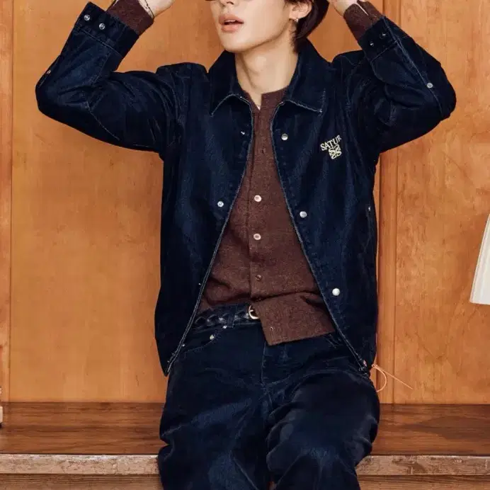 Satur Camaro Denim Trucker Jacket (M) #세터,#데님,#트러커자켓