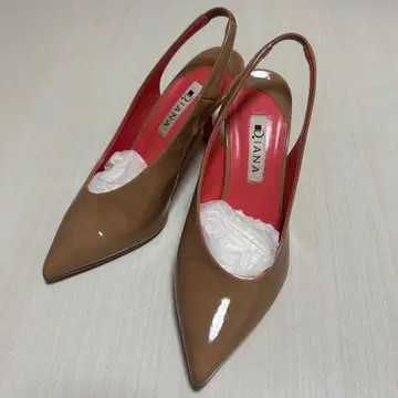 레어 DIANA 베이지 스틸레토 하이힐 뮬 다이애나