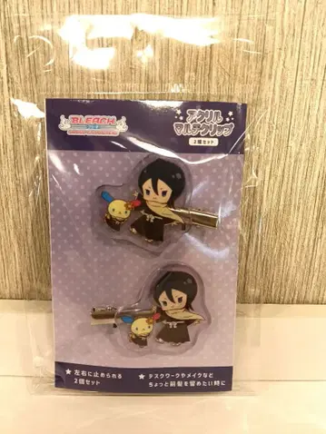 BLEACH 산리오 한정판 헤어 클립 2종 세트 쿠키 루키아 우사하나