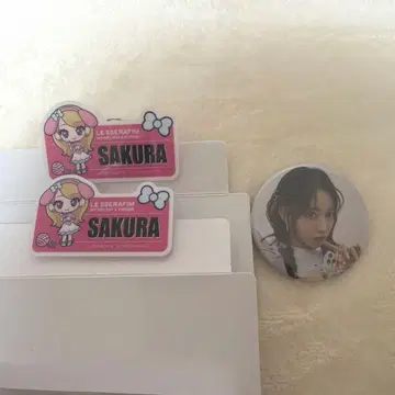 르세라핌 사쿠라 캔뱃지 아크릴 네임 배지