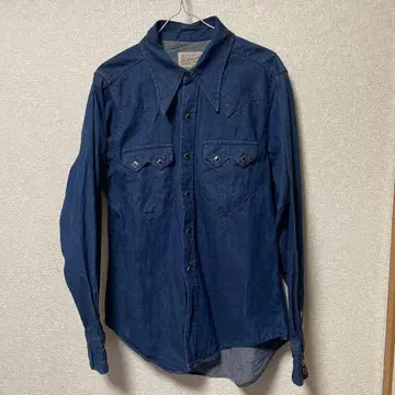 네펜데스 락마운트 콜라보 다크 블루 데님 셔츠 웨스턴