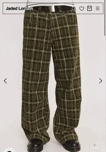 카츠키 군 착용 Jaded London 체크 무늬 와이드 팬츠 W30