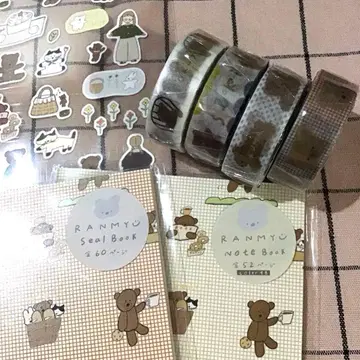 RANMYU 노트북 씰북 마스킹 테이프 세트
