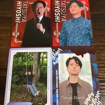 히요시 타츠야 / 일본 프로 마작 연맹 트레이딩 카드 4장 세트