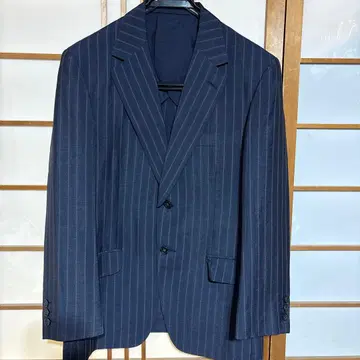 MIYUKI 네이비 스트라이프 빈티지 자켓