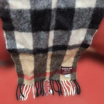 Joshua Ellis 100% 캐시미어 머플러 체크 스코틀랜드제