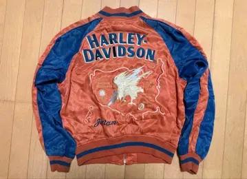 레어 90s 할리데이비슨 스카잔 바시티 자켓 자수 빈티지
