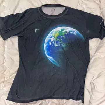 USA 구제 의류 NASA 지구 그래픽 T셔츠 XL