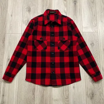 JACK ROSE 두꺼운 원단 버팔로 체크 플란넬 셔츠 3 긴팔 셔츠