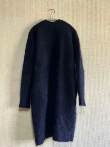 그린 레이블 릴랙싱 네이비 롱 가디건