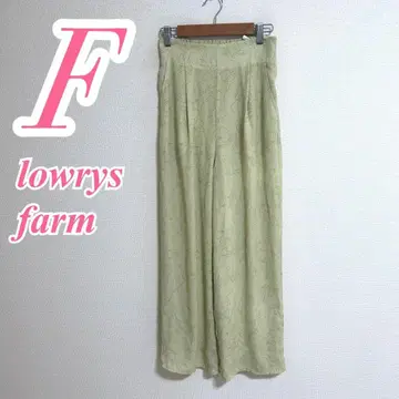 LOWRYS FARM 로리즈팜 선화 디자인 와이드 팬츠 그린