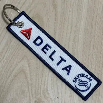 델타항공 DELTA AIRLINES 자수 플라이트 택 키링 새상품