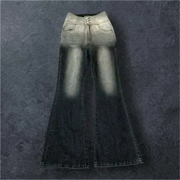 y2k 하이웨이스트 플레어 데님 GRL 그라데이션